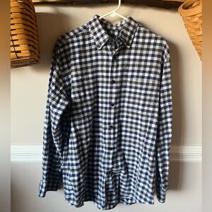 Orvis Plaid Tartan Gingham Flannel Button Up Shirt L